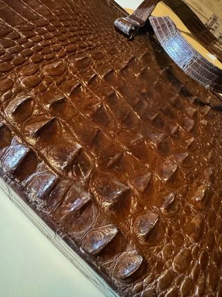 Borsa in vera pelle vintage originale cocco