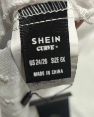 Vestido Blanco SHEIN Talla 6XL