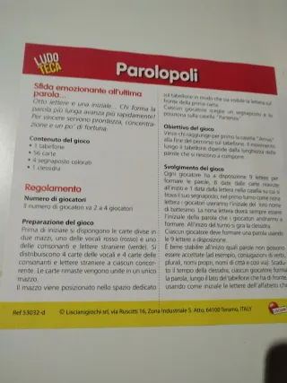 Gioco da tavolo Parolopoli Lisciani