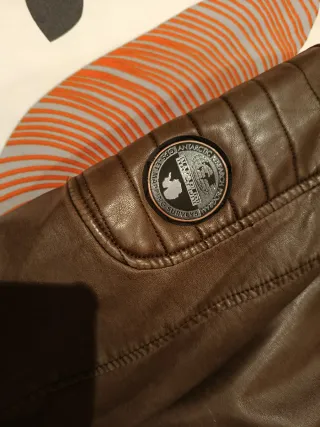 Cazadora Cuero Napapijri Hombre Marrón