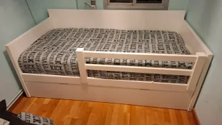 Cama nido blanca con barrera incluida