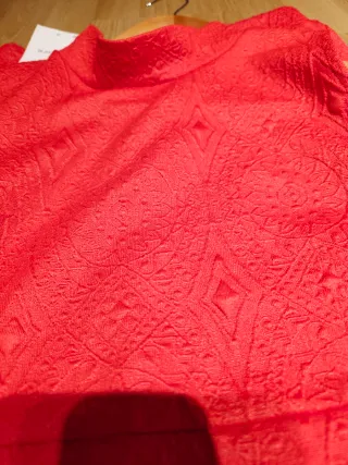 Conjunto rojo/naranja top y falda