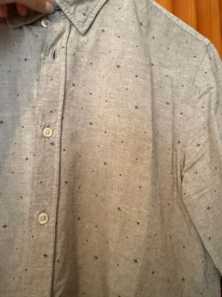 Camisa Zara Man Gris Estampada