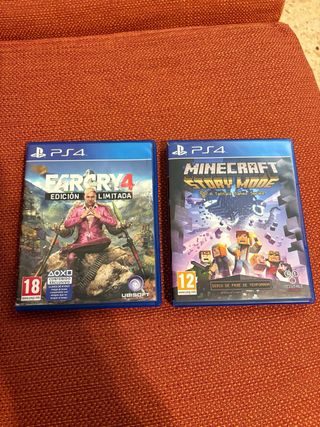 Juego PS4 Far Cry 4 y Minecraft Story mode