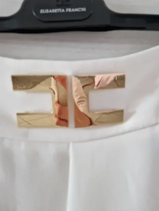 Gonna Elisabetta Franchi con logo dorato