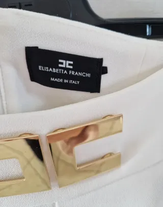 Gonna Elisabetta Franchi con logo dorato