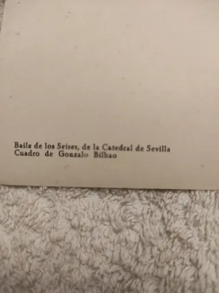 Postal Sevilla 1916 y baile los seises para elegir