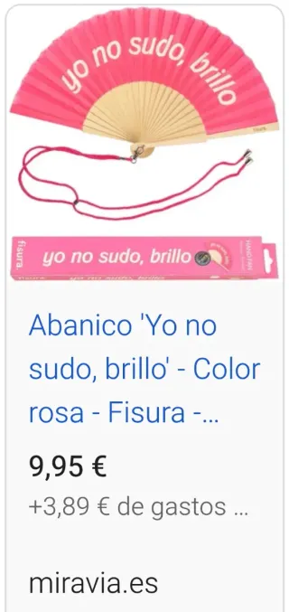 Abanico Fisura Yo no sudo, brillo