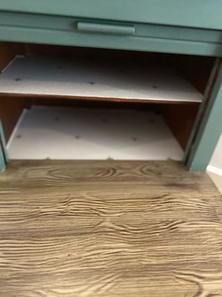 Mueble auxiliar madera verde y marrón