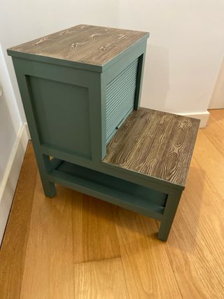 Mueble auxiliar madera verde y marrón