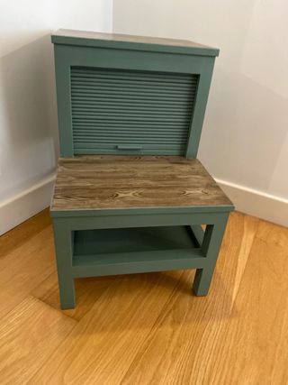 Mueble auxiliar madera verde y marrón