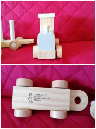 Trenino in legno con Mickey Mouse