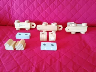 Trenino in legno con Mickey Mouse