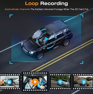 Dash Cam 1080P Dual |  G‐Sensor | Loop Recording
