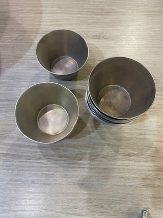 Moldes Flan Metal Plateado