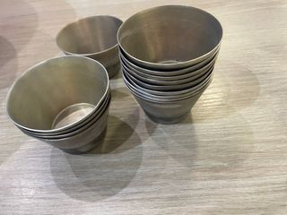 Moldes Flan Metal Plateado