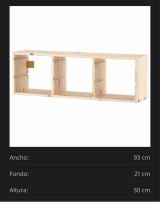 Estantería de madera modular