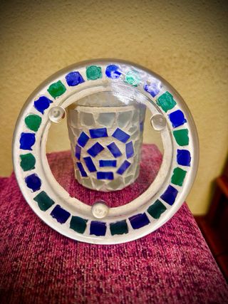 Juego tocador/baño con cristales color y espejo