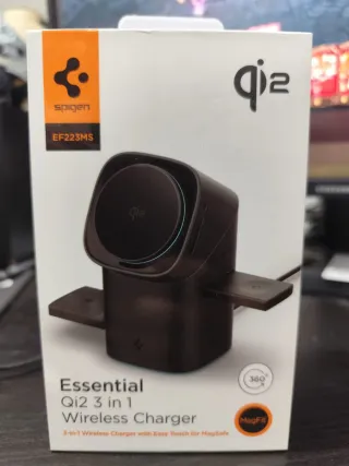Cargador Inalámbrico Spigen Qi2 3 en 1