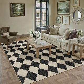 Alfombra 160x230cm Beige y Negro (80€)