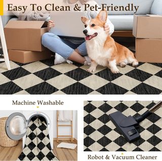 Alfombra 160x230cm Beige y Negro (80€)