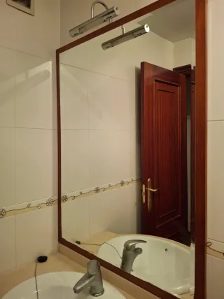 Espejo de madera y cristal