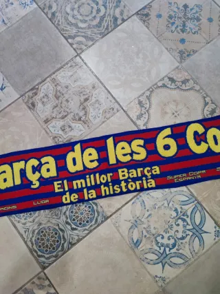 3x2 Bufanda FC Barcelona 6 Copas