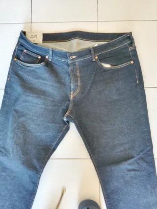 Pantalón vaquero H&M recto azul Talla 42-32, nuevo