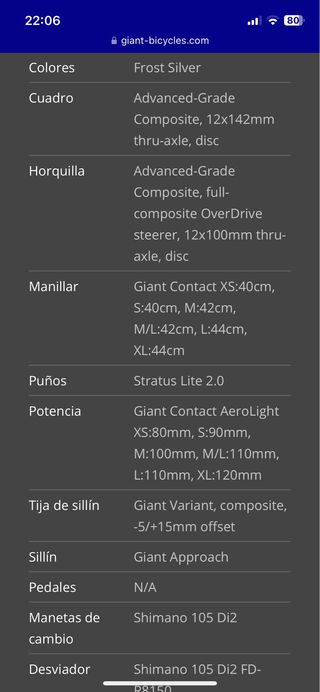 Giant TCR Advanced PC 0 2025 Sin Estrenar