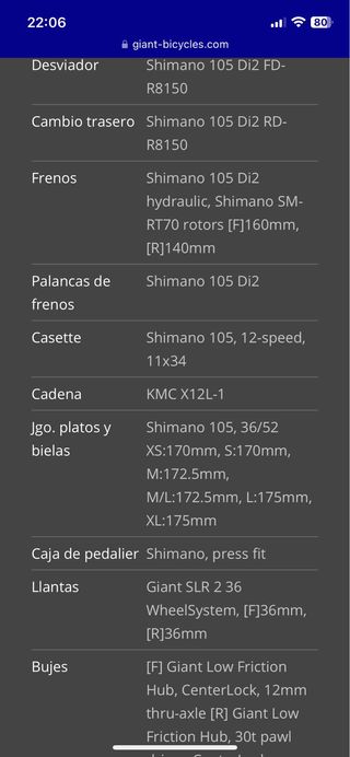 Giant TCR Advanced PC 0 2025 Sin Estrenar