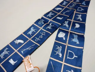 Pañuelo Hermes Azul y Beige