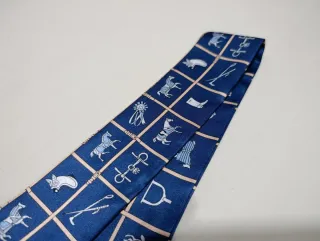 Pañuelo Hermes Azul y Beige