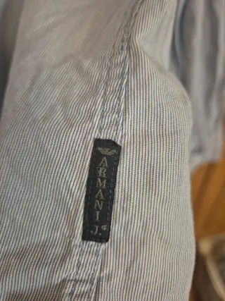 Camisa Armani Jeans AJ azul claro original hombre
