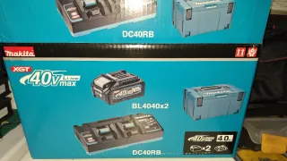 Cargador Doble Makita DC40RB + 2 Baterías 40V 4Ah