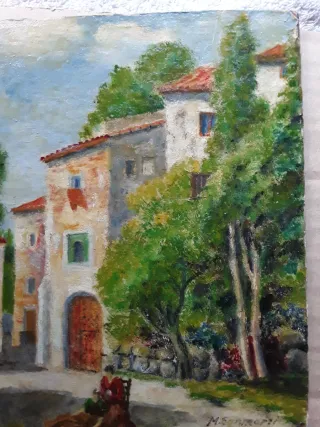 Óleo sobre cartón siglo XIX