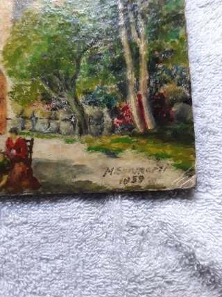 Óleo sobre cartón siglo XIX