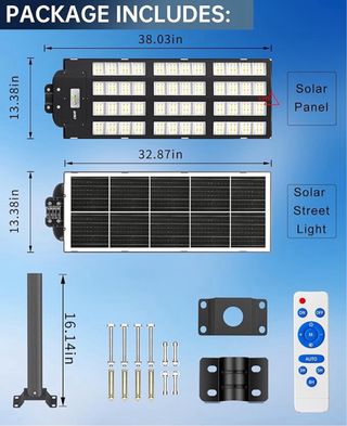 Farola Solar LED 6500K + Sensor movimiento NUEVA