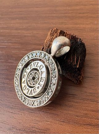 Colgante BVLGARI , Plata 925,con Circonitas