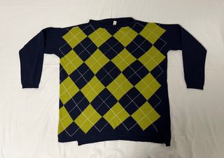 Jersey mujer rombos lana merino/cashmere talla M