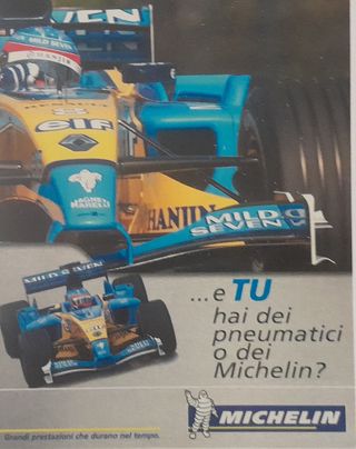 3 Cartoline Pubblicitarie Michelin Formula 1