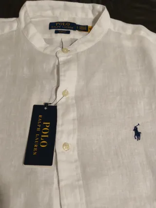 Camisa Polo Ralph Lauren Blanca Talla L