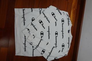 Sudadera Champion Blanca Estampada Talla XXL