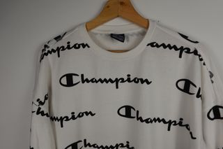 Sudadera Champion Blanca Estampada Talla XXL