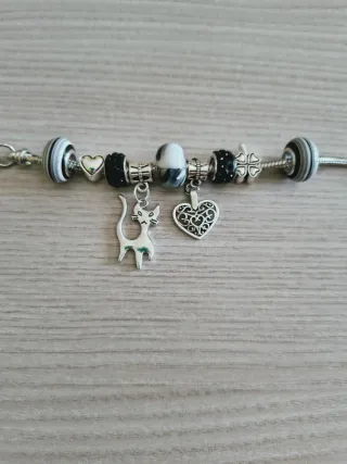 Braccialetto 9 charm tema gatto
