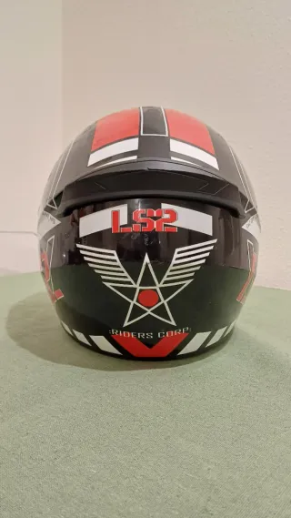 Casco LS2 Negro con Diseño