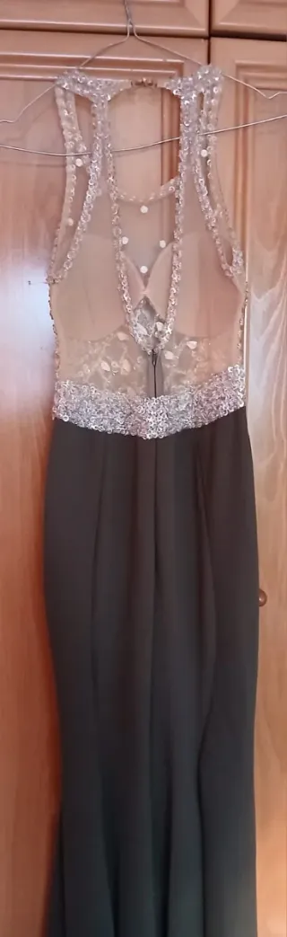 Vestido de fiesta plateado