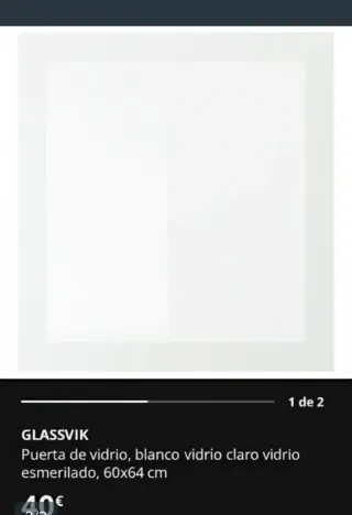 Puerta cristal GLASSVIK 60x64cm