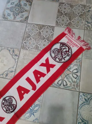 3x2 Bufanda Ajax Amsterdam Roja y Blanca