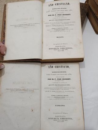 Colección 16 Libros Año Cristiano (1853)