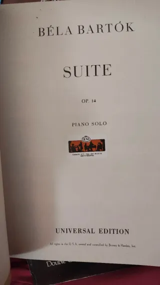 Bela Bartók Suite Op. 14 Piano Solo Partitura